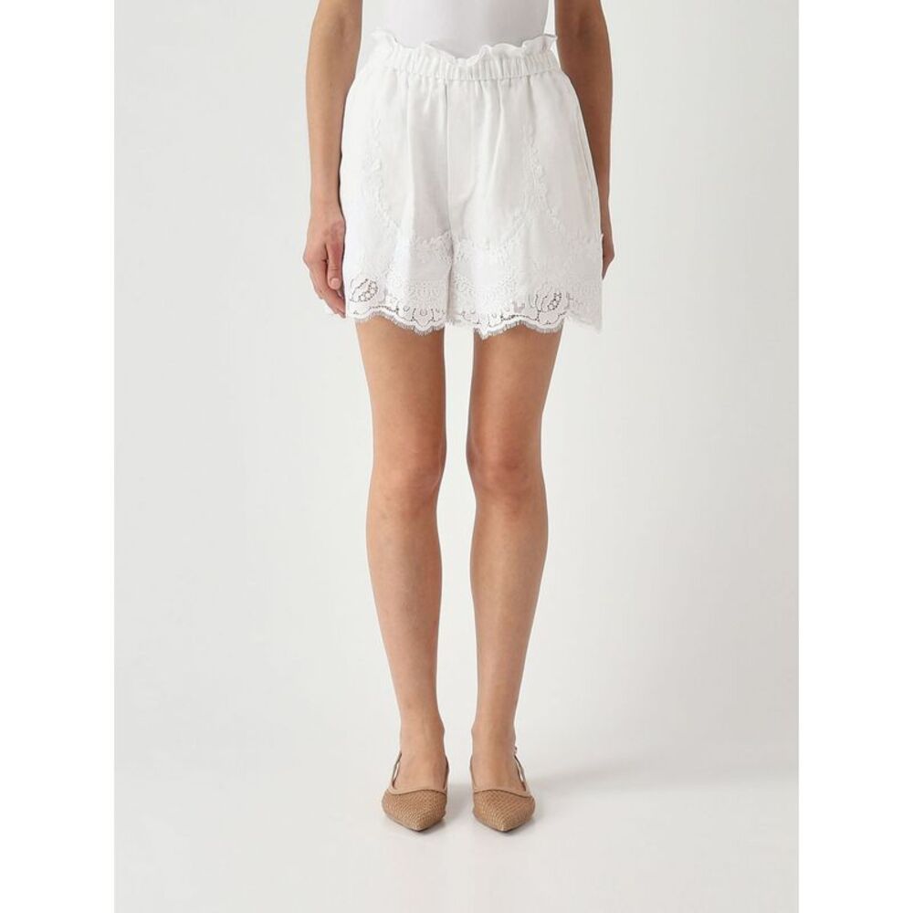 Twinset Women Linen Shorts Twinset